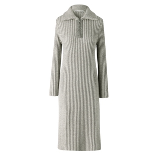 IIIVIVINIKO“羊绒绵羊毛混纺”小A长款针织连衣裙女M341137649D