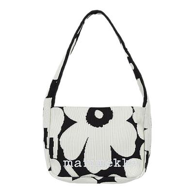 Marimekko【Unikko游霓可印花】轻便单肩包新年红色针织包包
