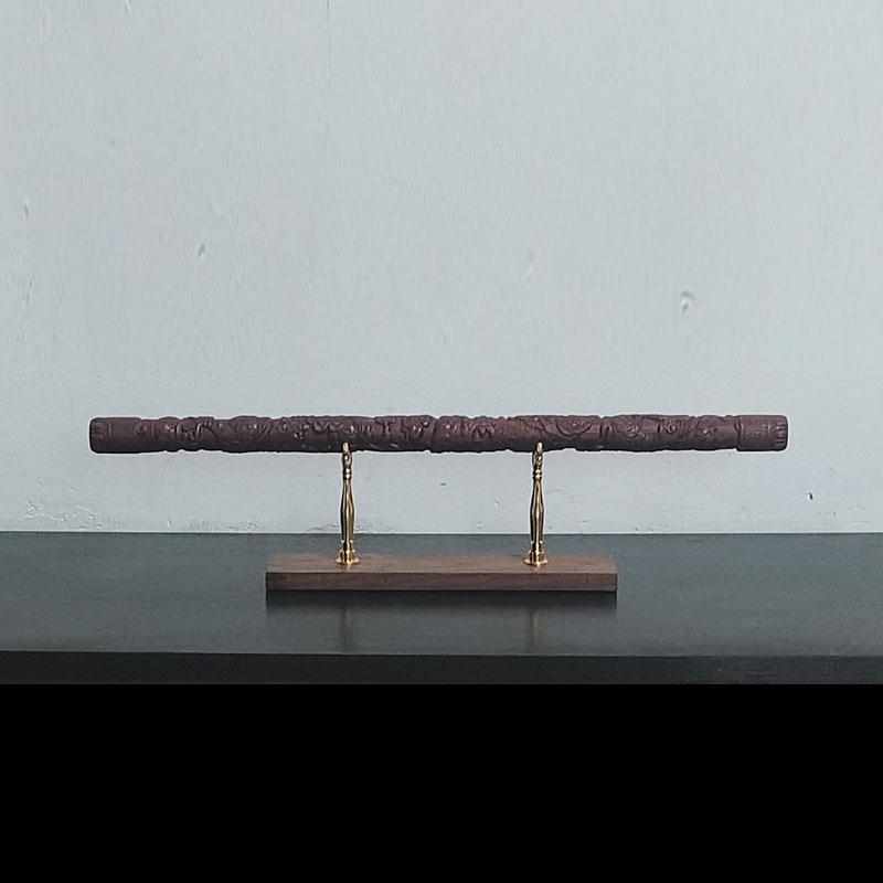 摆件支架圆棒盘龙棍如意棒画卷柱形艺术工艺品桌面摆设展示架托架