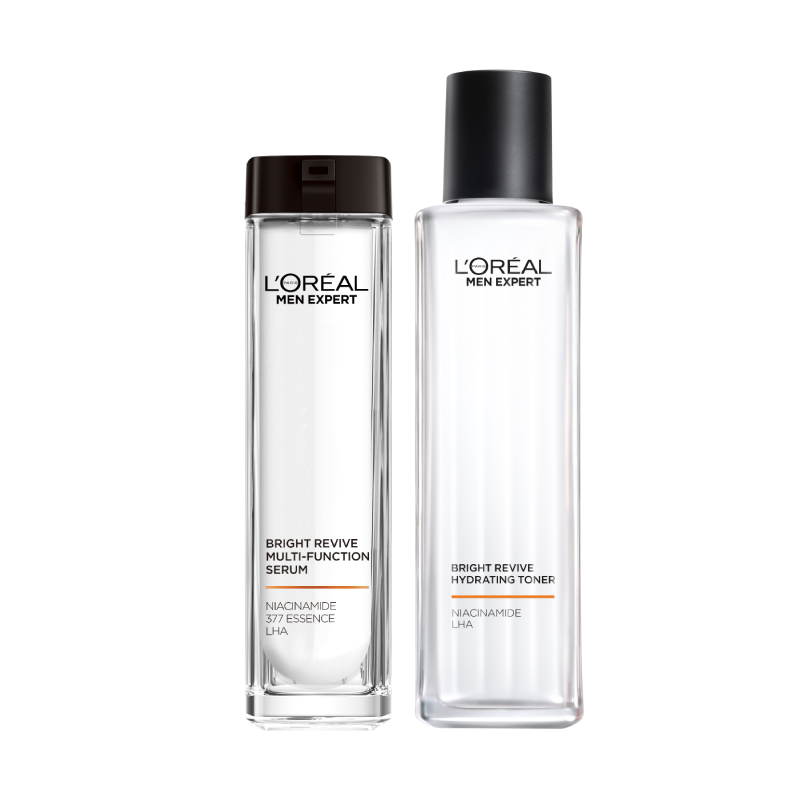 【圣诞礼物】欧莱雅男士耀白护肤品套装水乳美白淡斑补水保湿控油