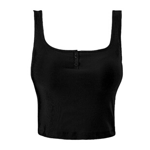 贴身日记自带胸垫免穿文胸方领纽扣舒适莫代尔背心打底内搭吊带衫