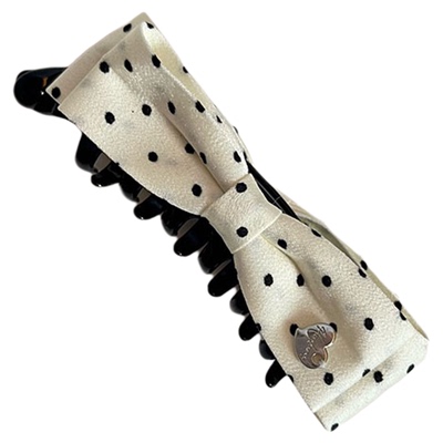 复古少女波点蝴蝶结香蕉夹