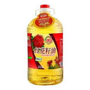 红花籽油新疆红果实红花籽油4L*2物理压榨一级绿色食品食用植物油