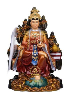 纯铜地母娘娘坐山供奉摆件