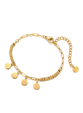 旭平【平安喜乐】复古新中式典雅气质仿金色灵动手链复古轻奢手饰