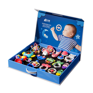 婴儿生日礼物宝宝安抚摇铃礼盒新生幼儿的见面3礼周岁6个月8实用4