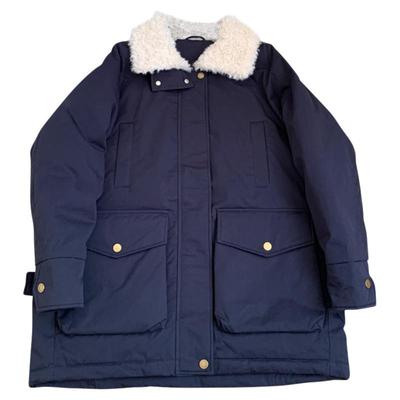 中长款带毛领设计感工装羽绒服女