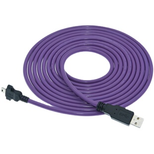 工业相机线缆USB2.0TypeA/mini-B带锁高柔拖链双屏蔽带磁环数据线