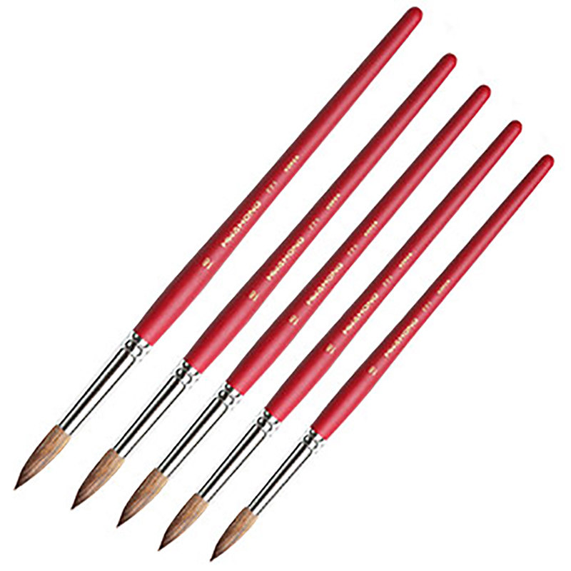 进口韩国hwahong华虹圆头水彩画笔/771/平头/马鬃毛水粉笔