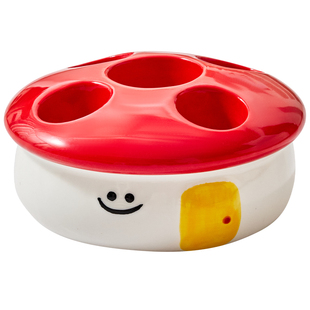 诺室陶瓷电动牙刷收纳置物架卫生间洗漱台洗手台面牙刷牙膏可爱架