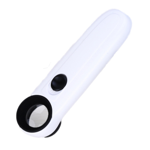 手持鉴定维修60倍放大镜高清带灯珠宝钻石玉钱币字画银元印刷网点