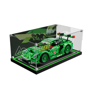 POP适用乐高机械组42224保时捷911GT3 R赛车积木亚克力带灯展示盒