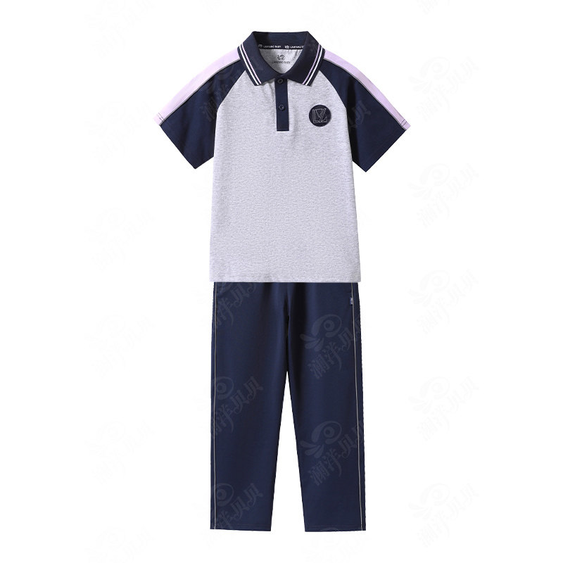 澜洋贝贝辽宁省沈阳市小学生春秋季校服第一款儿童初中生短袖班服