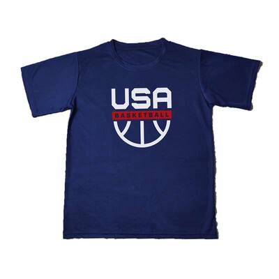 短袖T恤外贸usa杜兰特男篮训练