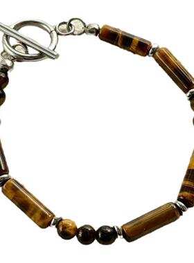 原创设计小众手链虎眼石转运简约