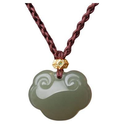 金玉良缘高冰和田玉平安锁