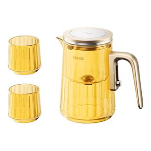 康宁玻璃茶壶飘逸杯家用耐高温泡绿茶壶办公过滤神器无杆磁吸茶具