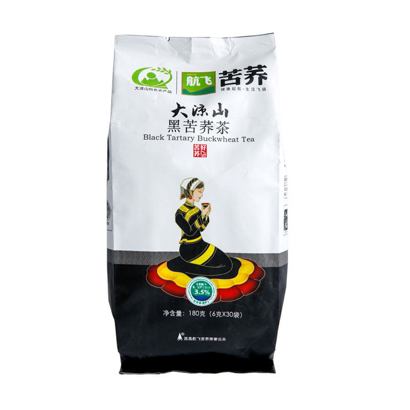 四川大凉山黑苦荞茶航飞180g袋装