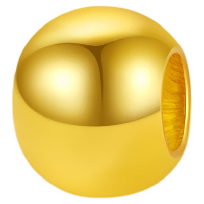 【金富贵】G黄金手串散珠足金999金珠DIY配件金珠串珠足金珠子