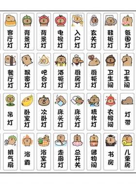 【卡皮巴拉】开关面板标识贴