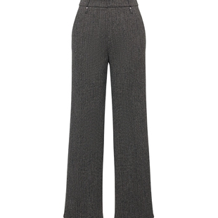 EP雅莹2025早秋新款 修身显瘦裤子女 夹花针织小脚铅笔裤6453A