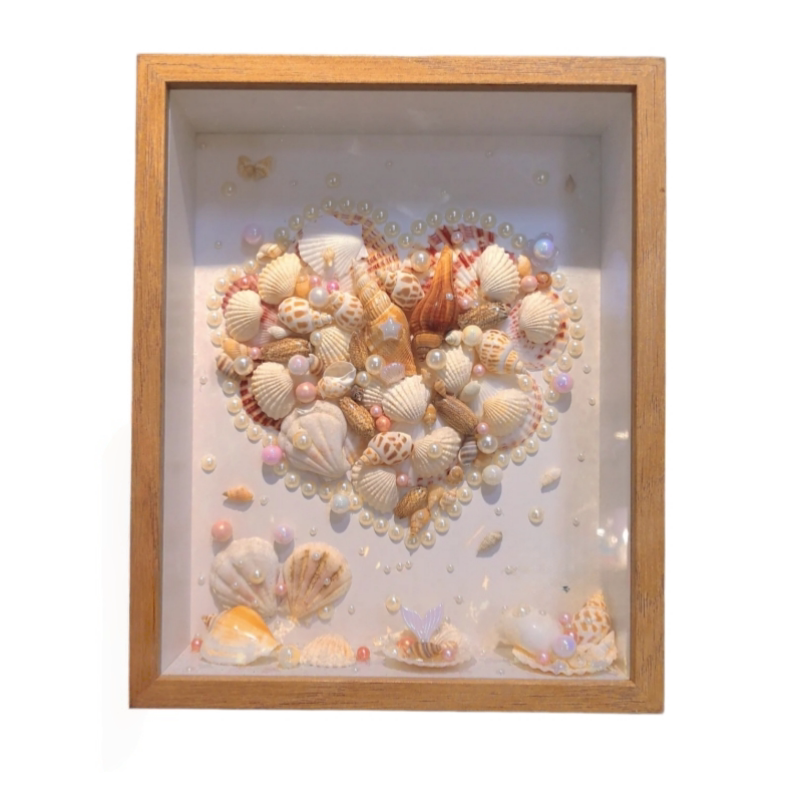 贝壳手工diy海边海螺自制礼物相框/画框