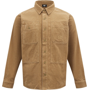 CAT卡特25秋冬新品男士灯芯绒质感复古工装衬衫外套商场同款