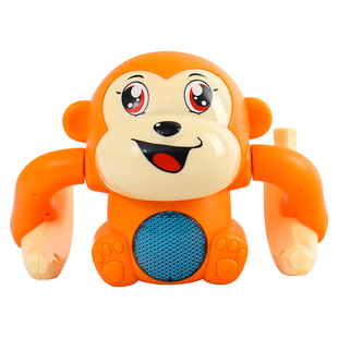 儿童翻滚猴玩具电动声控发光翻跟头婴儿宝宝抬头爬行训练消耗体力