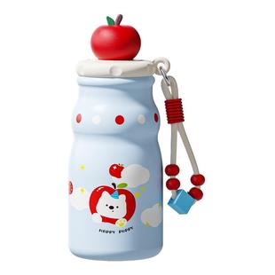 moc吸管保温杯2025新款女生口袋水杯子陶瓷外出便携圣诞礼物可爱