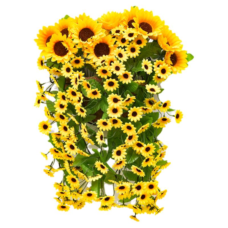 仿真太阳花藤条向日葵花藤壁挂花
