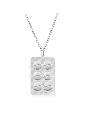 yuritan纯银6粒药片情侣款项链