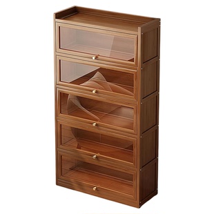 防尘书架落地家用客厅展示柜靠墙置物架子书本收纳柜学生书柜清仓