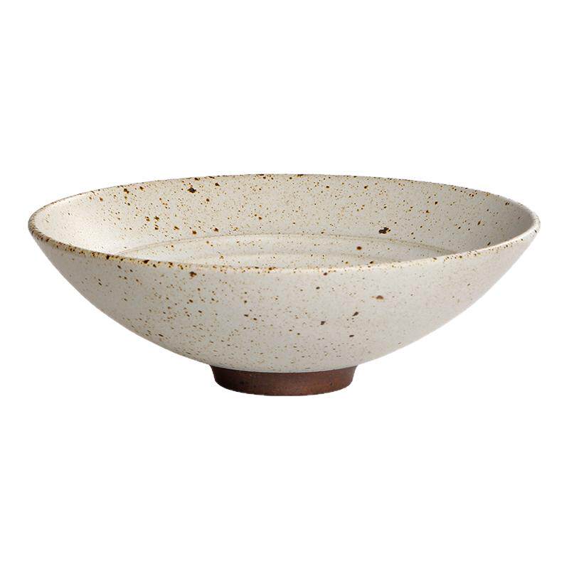 个性粗陶碗哑光釉复古餐厅菜碗