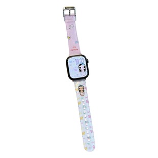 KLKL新款适用苹果s11/42mm韩系小玉tpu硅胶手表表带夏天透气iwatch10可爱百搭腕带applewatch98舒适运动SE女