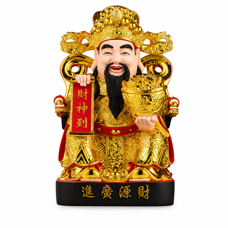 财神爷供奉神像文财神如意财神九龙财神树脂佛像乔迁开业庆典来财