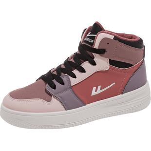 回力女鞋冬季加绒高帮鞋女款2025新款情侣运动板鞋子女厚底二棉鞋