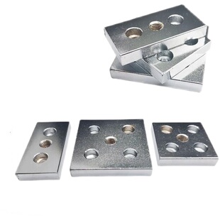 端面连接板3060/4080/6060/8080/459090铝型材地脚蹄脚脚轮安装板