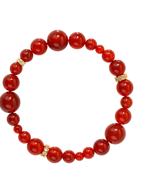 官方正品旗舰店红玛瑙手串马年本命年招财手链女款单圈生日礼物