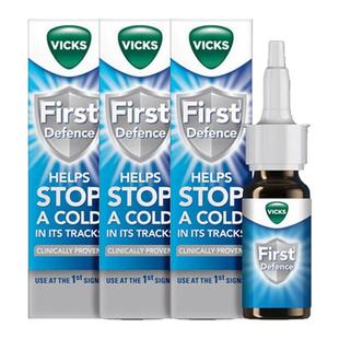 欧洲直邮3支装Vicks感冒病毒阻滞剂15ml儿童成人预防流感鼻喷雾剂