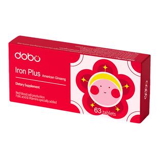 DOBO多波欧花旗参补铁片剂补铁补气血贫血女性成人铁剂甘氨酸亚铁
