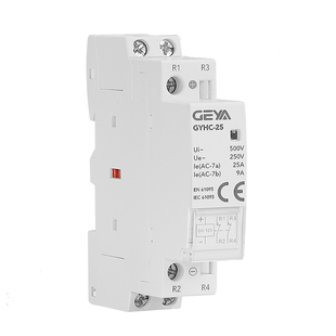 GEYA格亚GYHC交流接触器220V直流DC24V二常开25A宾馆插卡取电16A