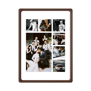 照片相框摆台定制打印高级感多宫格婚纱照实木DIY情侣纪念日礼物