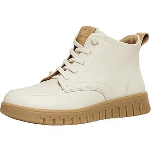 天美意软底复古休闲靴加绒时装靴女鞋子厚底短靴皮靴冬季新款