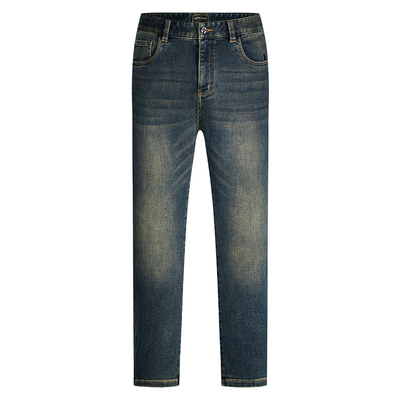 【磨毛加绒】曼加龙秋冬新款美式牛仔裤时尚加厚保暖男士直筒裤