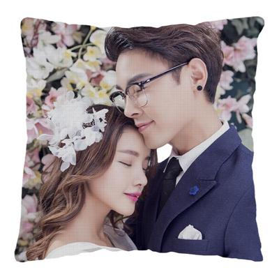 diy定制新款简单情侣十字绣抱枕