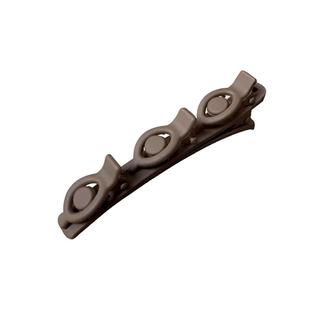 红色植绒懒人双层编发夹女毛发碎发整理神器前额刘海发卡点缀头饰