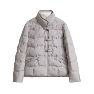 朵莹妈妈冬装新中式短款羽绒服2025新款中年女中老年鸭绒保暖外套