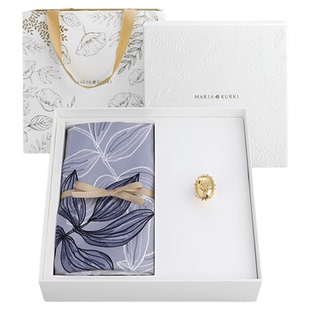 MARJAKURKI玛丽亚古琦真丝丝巾妈妈款高级感礼盒桑蚕丝围巾披肩女