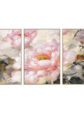花开富贵客厅装饰画油画中式牡丹
