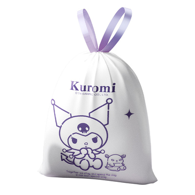 三丽鸥垃圾袋家用加厚手提式厨房自动收口大号抽绳塑料清洁实惠装